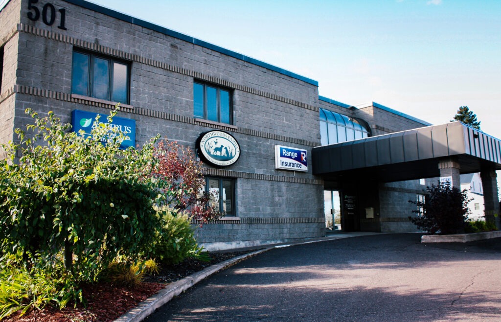 Grey building of Hurley office